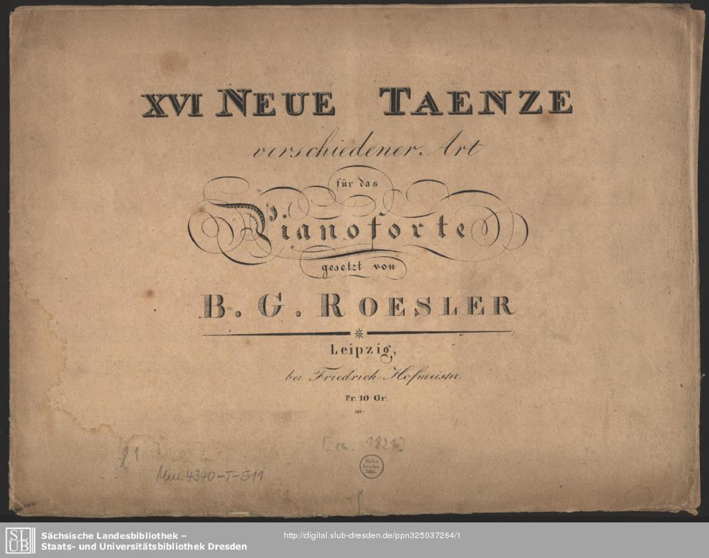 Augenzentrum Esslingen / Dr.-medic Katharina Rösler & Dr.med. Jan Zurdel 15 Neue Tänze verschiedener Art (Rösler, Benjamin Gottlob) - IMSLP