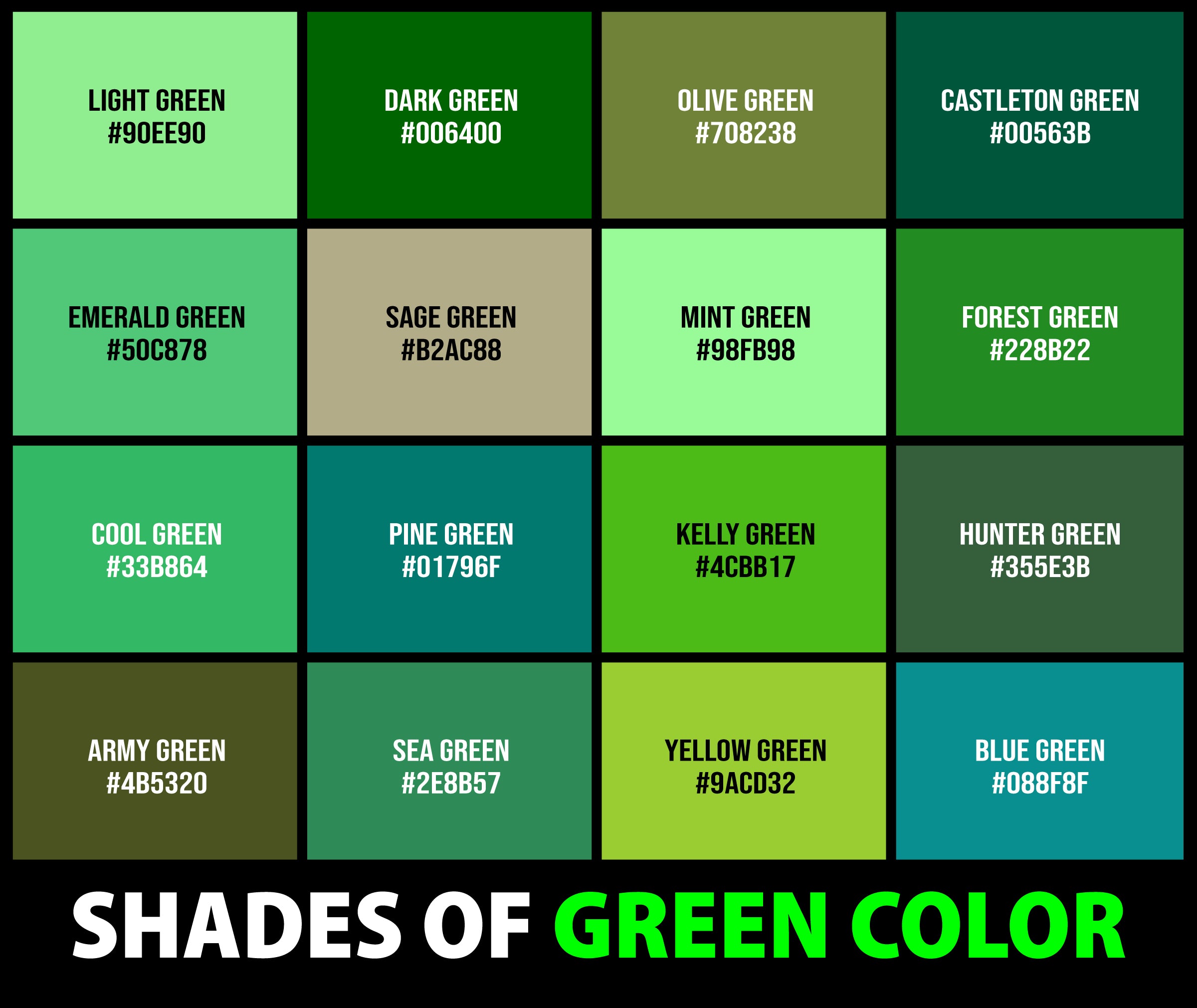 Green Box Rosegardens Spiller + Heidrich Gmbh 237+ Shades of Green Color (Names, HEX, RGB, & CMYK Codes