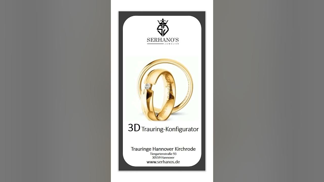 Goldankauf Hannover Kirchrode Serhano ́s Juwelier Trauringe 3D Trauringe Hannover Kirchrode Tiergartenstraße serhanos.de - YouTube