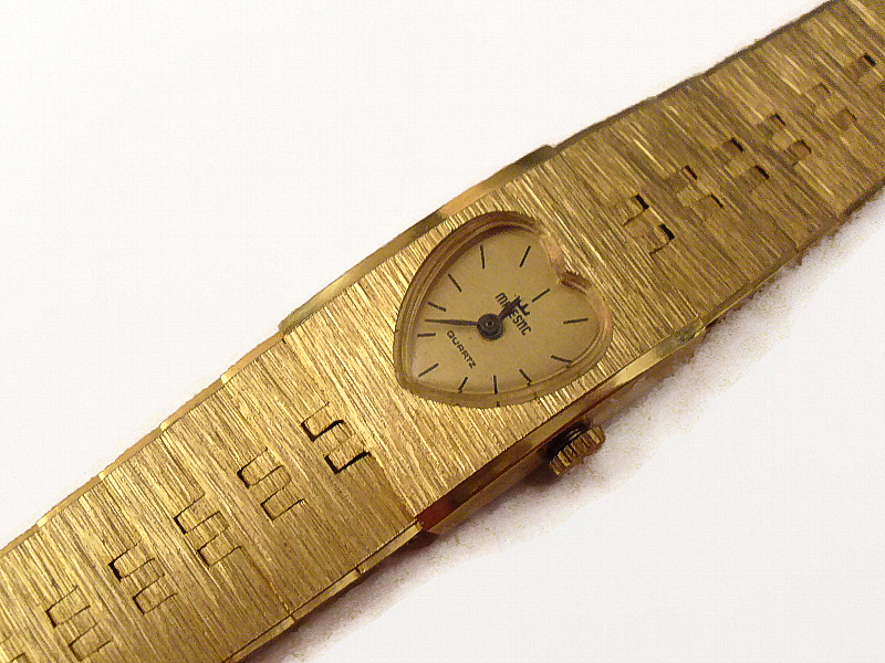 Uhren & Schmuck D Hofmann Gmbh 80er+HERZ+Armbanduhr+Vintage+Uhr+Einzelstück+gold++von+Mont+Klamott+