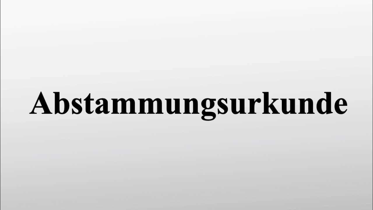 Reicht Abstammungsurkunde Für Geburt Des Kindes