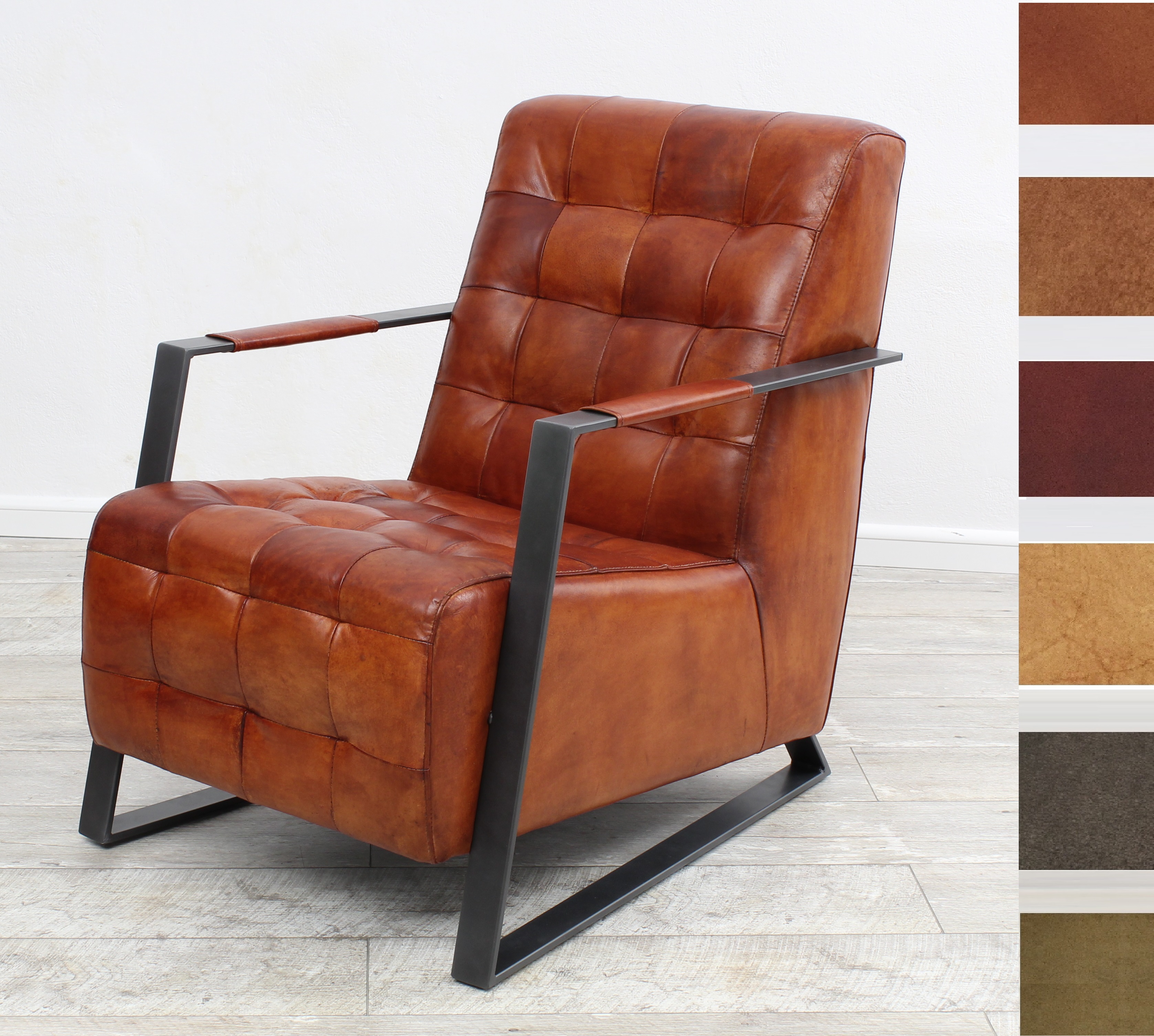 Sessel Neu Beziehen Lassen In Der Nähe aktiv-moebel.de - Sessel Ledersessel Stuhl Designer "Hannover" Echt