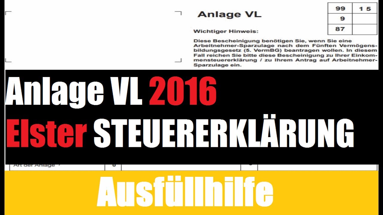 Wo Beantragt Man Ein Polizeiliches Führungszeugnis Anlage VL ELSTER | Elster Tutorial | Steuererklärung selber machen