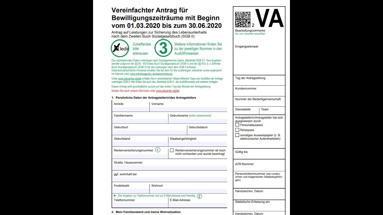 Wie Lange Dauert Ein Weiterbewilligungsantrag Wohngeld Antrag auf ALG 2 - [Ausfüllen und Verstehen] - Part 1 - YouTube