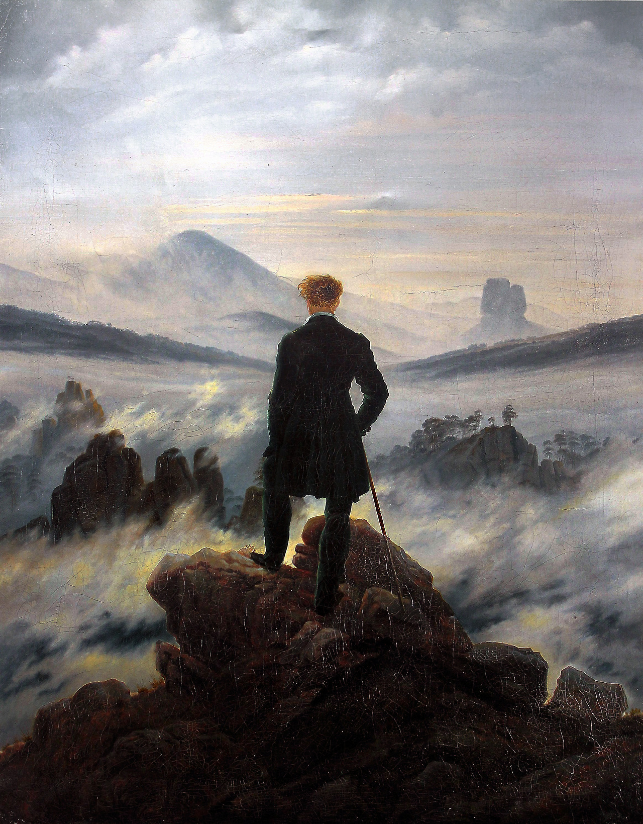 Friedrich Der Wanderer über Dem Nebelmeer Aqua Regia - Der Wanderer über dem Nebelmeer (Wanderer above...
