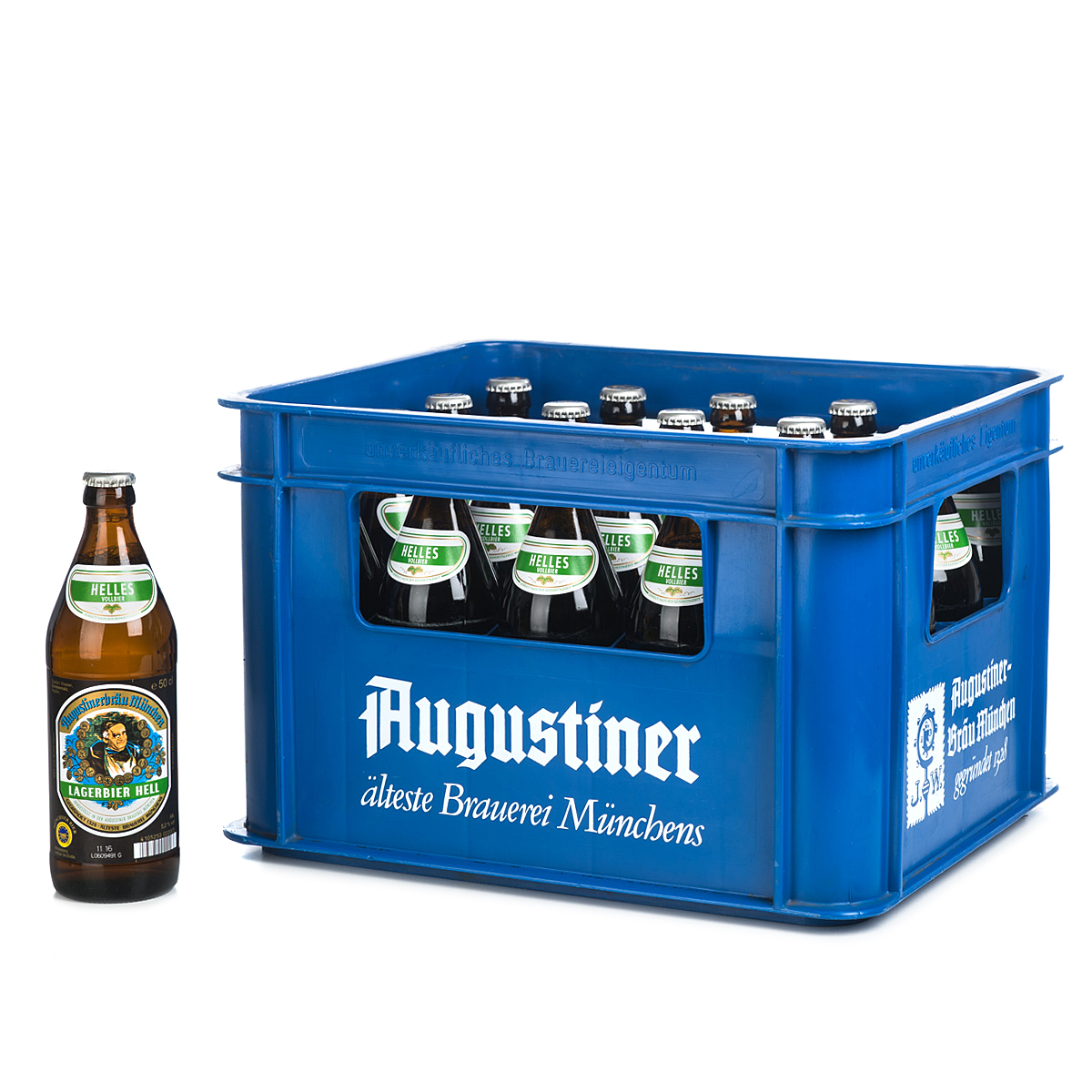 Augustiner Bräustuben Landsberger Straße 19 D-80339 Munich Augustiner Lagerbier Hell 20 x 0,5l | getraenkedienst.com