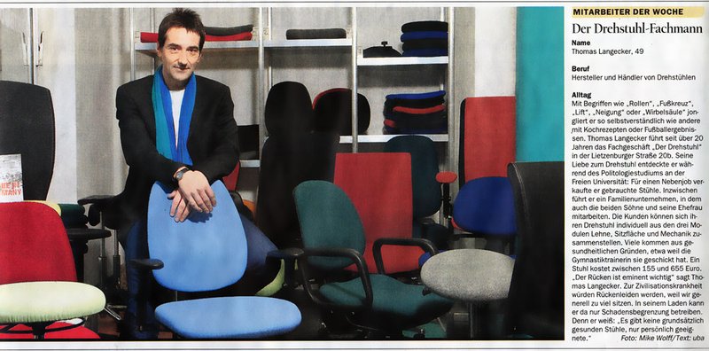 Der Drehstuhl Ergonomische Bürostühle Aus Berlin Beratung: Der Drehstuhl