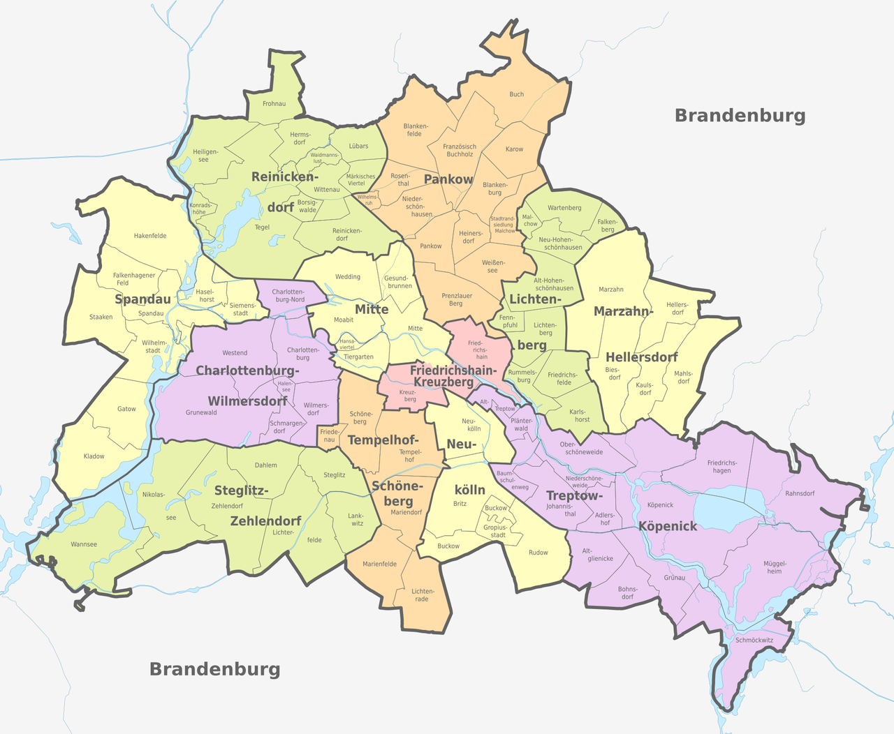 Welche Stadtteile In Lübeck Meiden Berlin’s 12 districts and 96 administrative neighborhoods