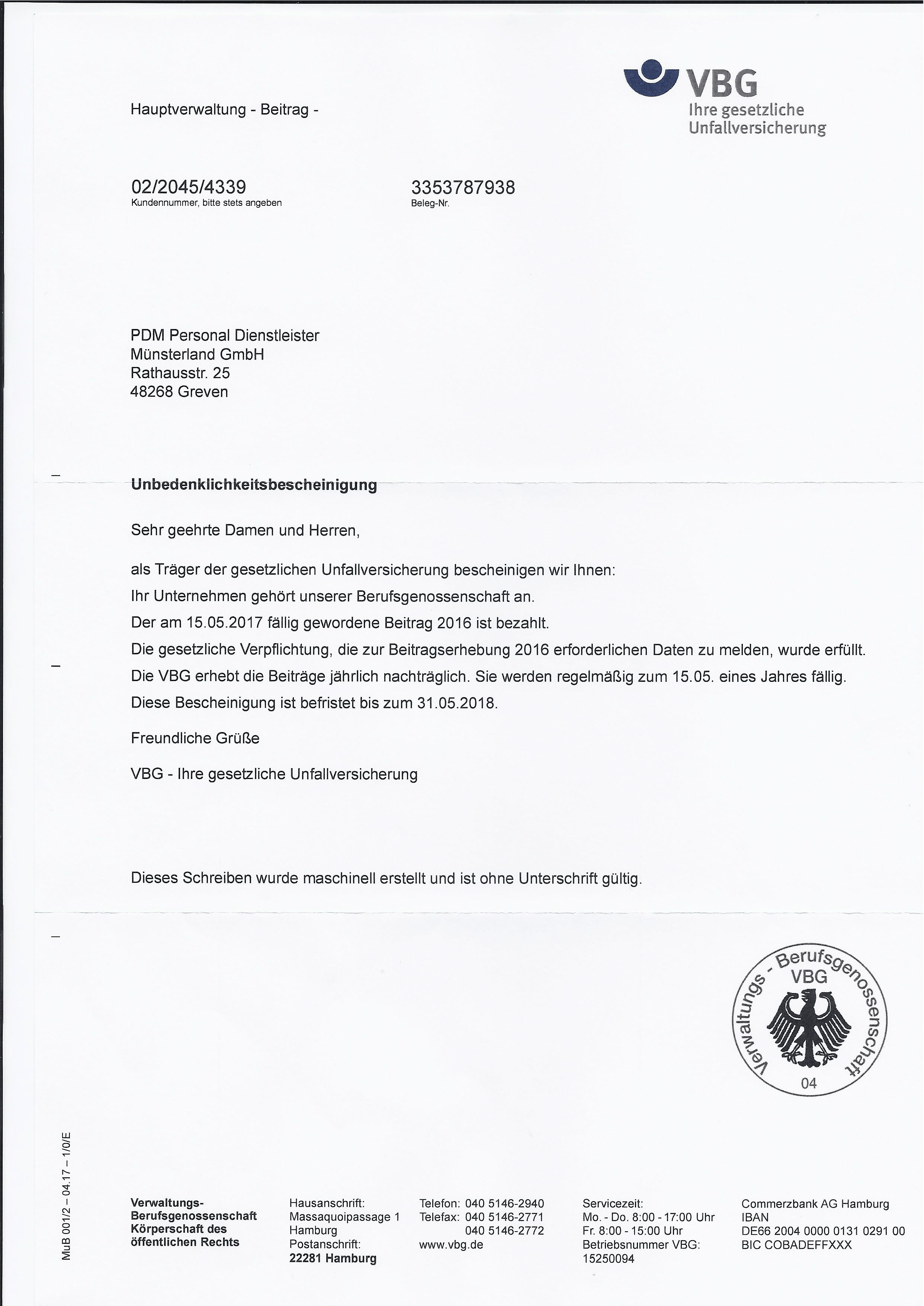 Bescheinigung Nutzung Privates Handy Vorlage Pdf Bescheinigungen • Personal Dienstleister Münsterland GmbH