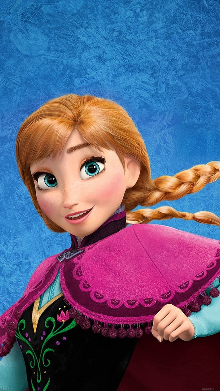 Anna Och Larson - Kindersachen Aus 2. Hand Close-Up of Anna From Frozen Wallpaper | Disney iPhone Wallpapers