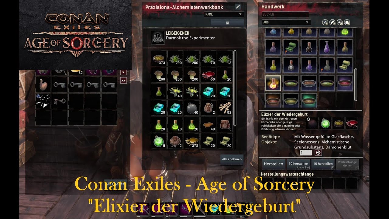Wie Bekommt Man Einen Personenbeförderungsschein Conan Exiles - Age of Sorcery - "Elixier der Wiedergeburt" - YouTube