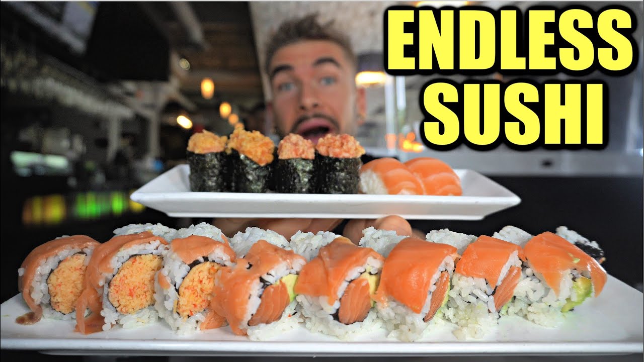 Karlsruhe Sushi All You Can Eat CRAZY ALL YOU CAN EAT SUSHI CHALLENGE | Competitive Eater Vs Sushi