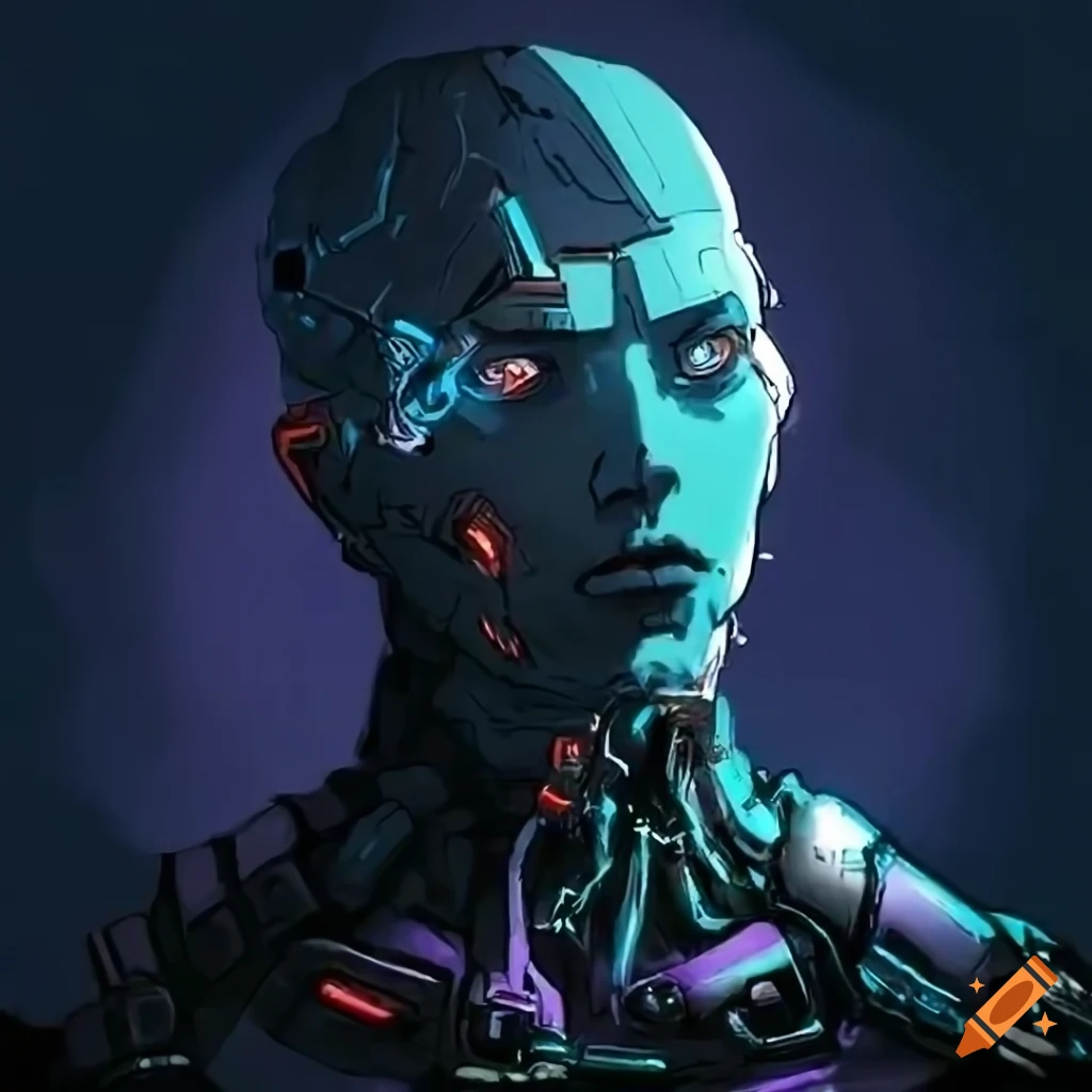Darf Man In Der öffentlichkeit Grillen Cyberpunk cyborg man in virtual cyberspace