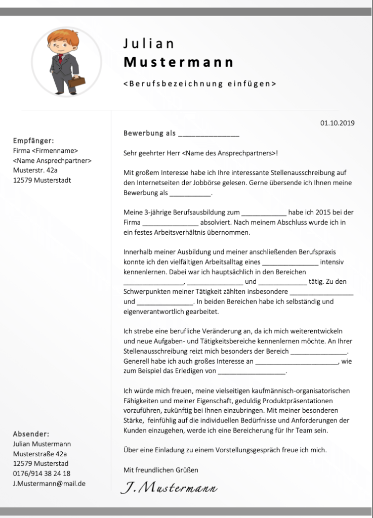 Bewerbung Für Ein Schülerpraktikum Schreiben