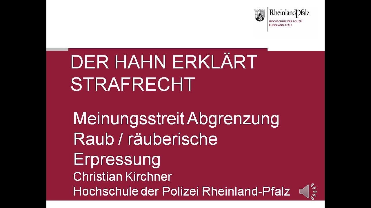 Fachanwalt Für Strafrecht In Der Nähe Der Hahn erklärt Strafrecht - Abgrenzung Raub und räuberische