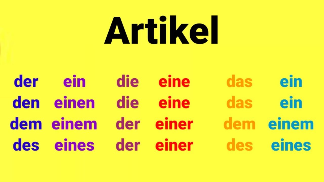 Eine Nacht Auf Dem Kahlen Berge Deutsch lernen, Artikel, #derdiedas , der, die, das, ein, eine, den