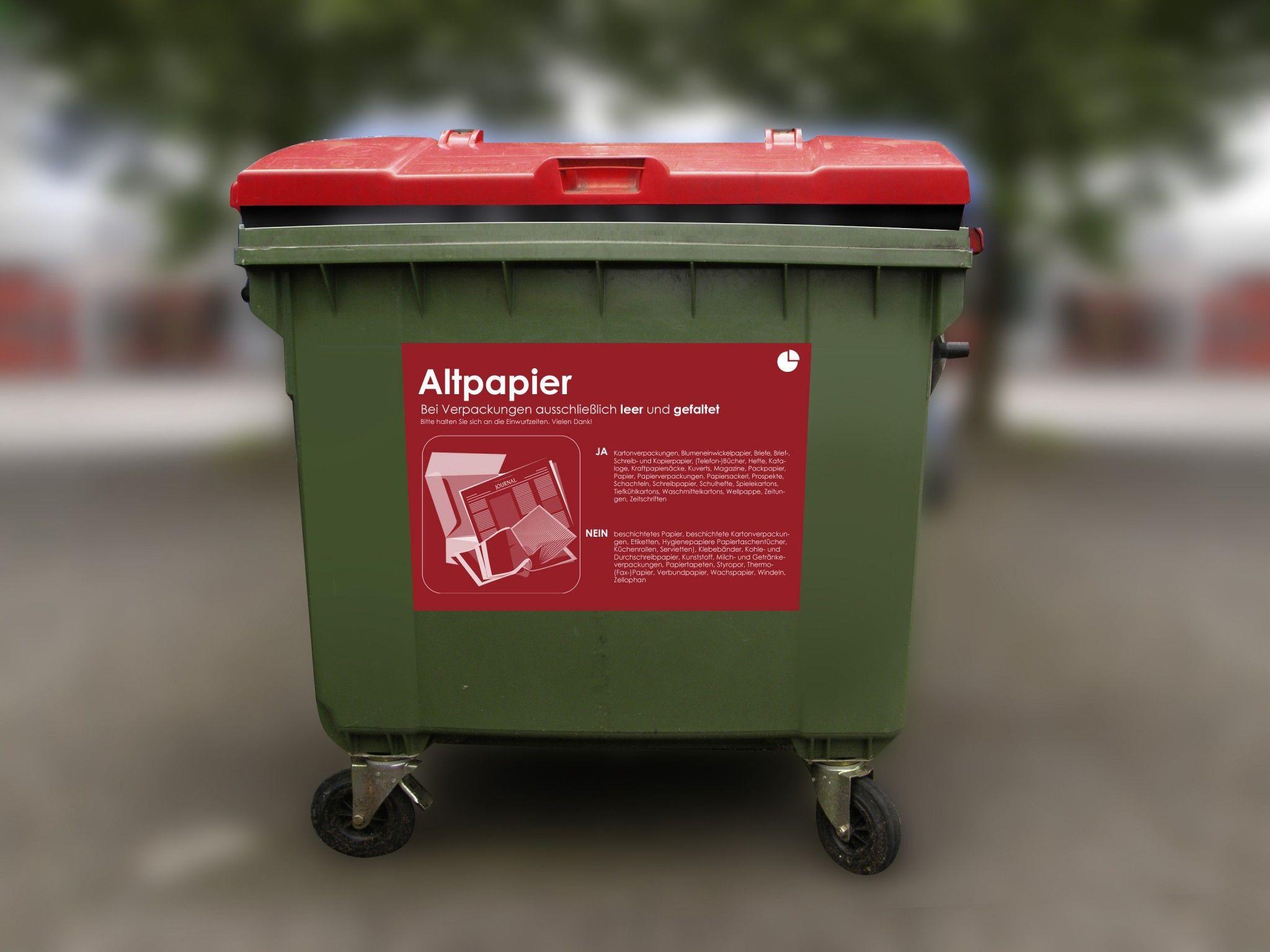 Altpapiercontainer In Der Nähe Jetzt Geöffnet Eigene Papiercontainer vor dem Haus - Lustenau | VOL.AT