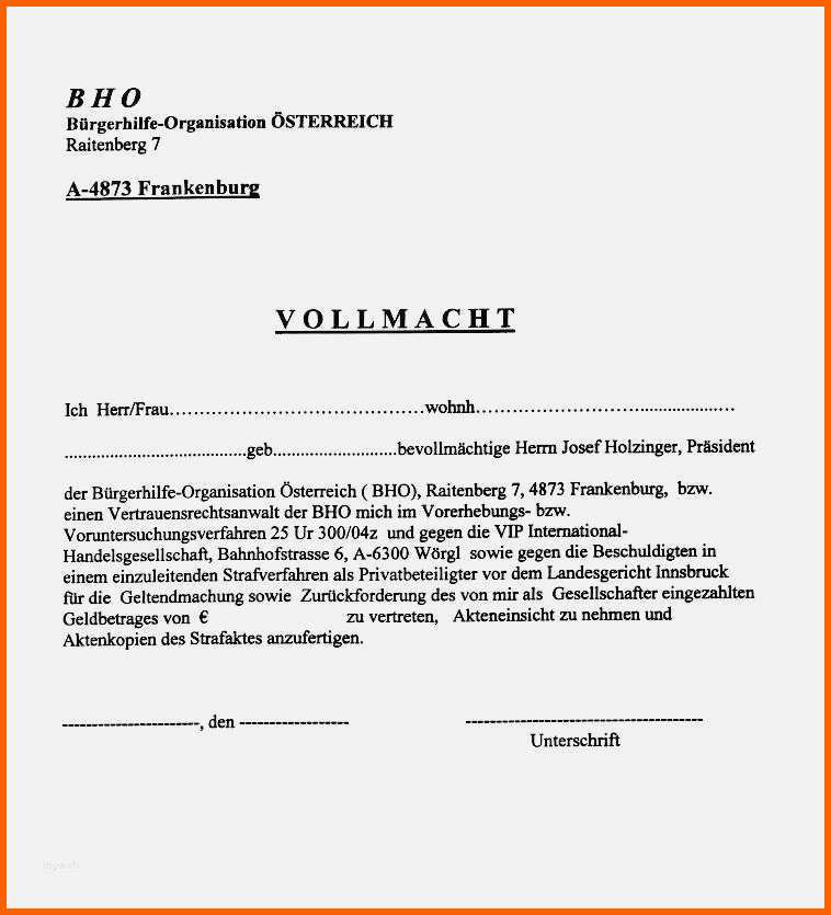 Vollmacht Zur Abholung Von Dokumenten Erstaunlich 13 Vollmacht Muster Abholung - Kostenlos Vorlagen | #30629