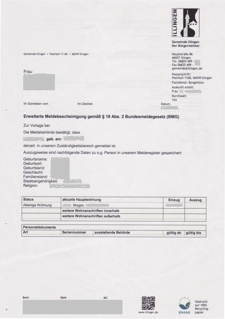 Wie Bekomme Ich Eine Meldebescheinigung