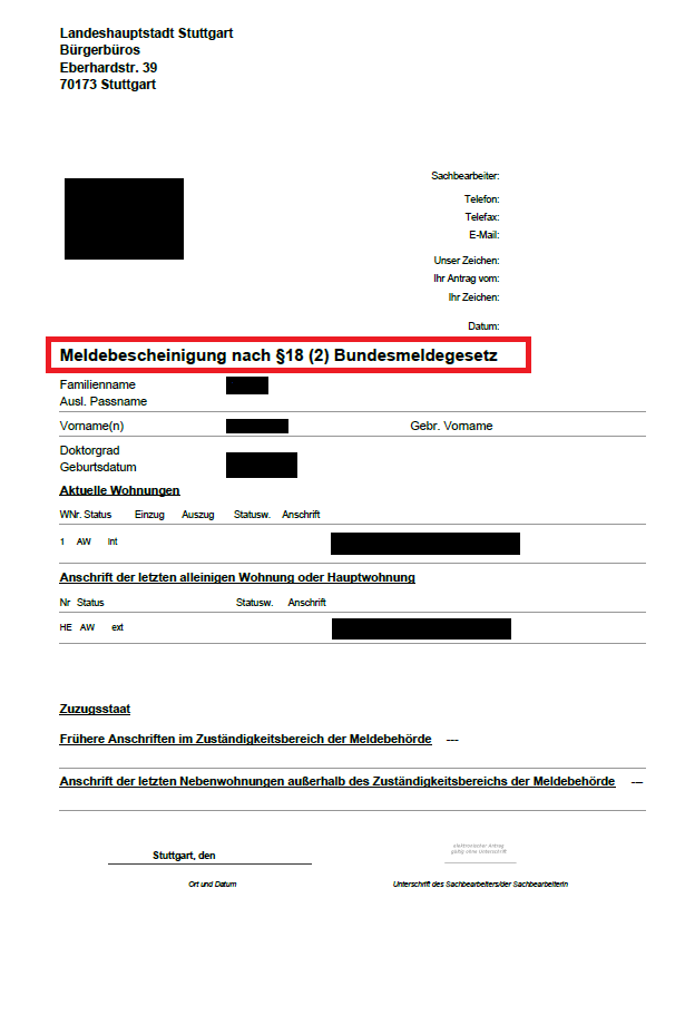 Paragraf 5 Schein Hamburg Online Beantragen Erweiterte Meldebescheinigung - Stuttgart Expats
