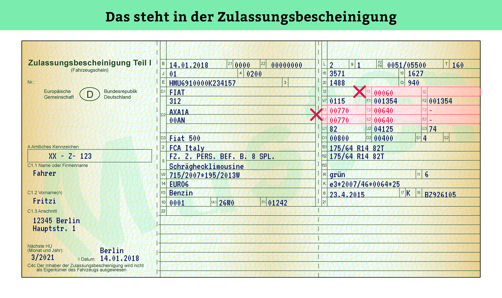 Wie Alt Darf Ein Erweitertes Führungszeugnis Sein Fahrzeugschein - Inhalt der Zulassungsbescheinigung Teil I