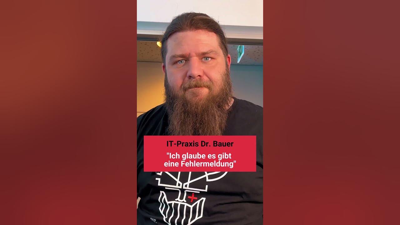 Orthopäde Friedberg Praxis Dr. Bauer Und Dr. Schwarz Fehlermeldung | IT-Praxis Dr. Bauer - YouTube