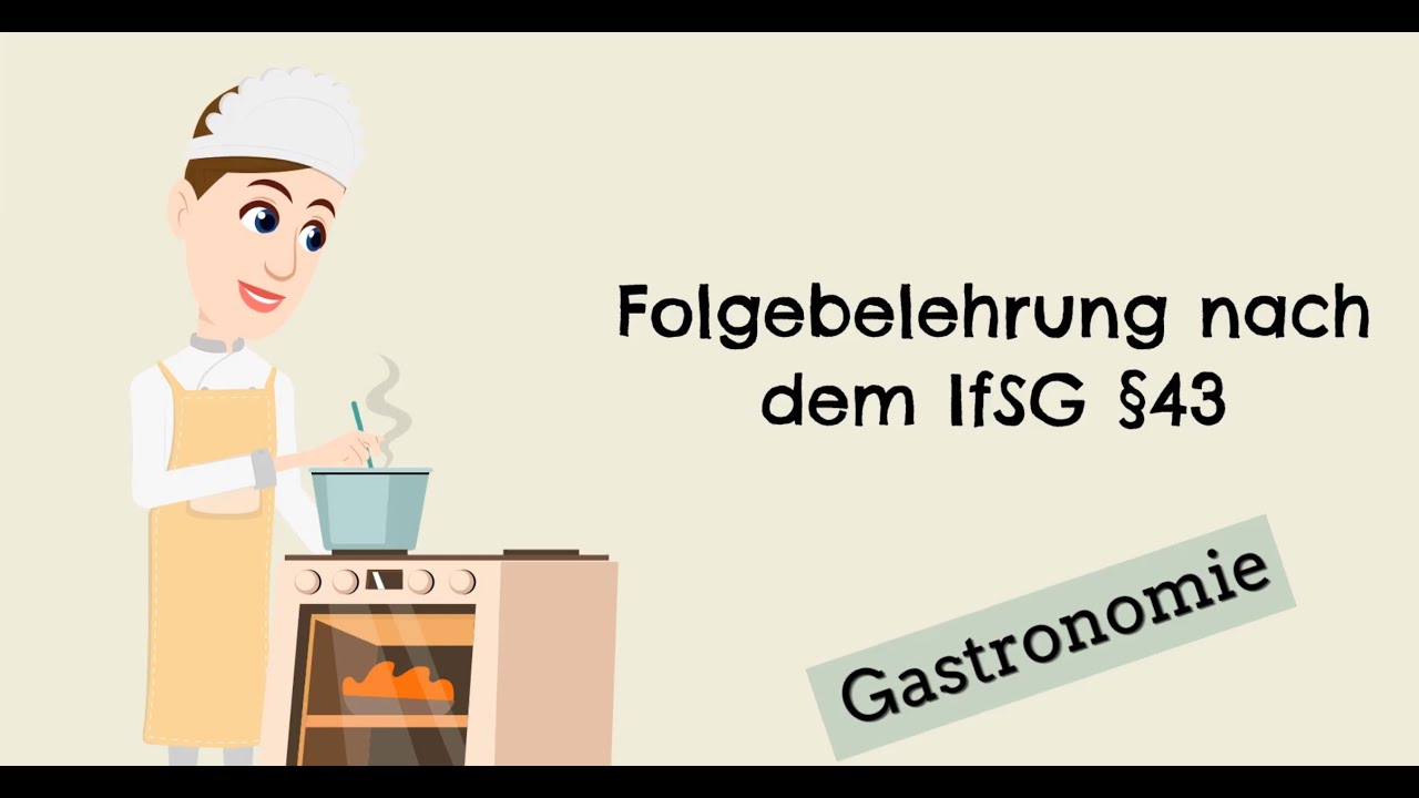 Wie Lange Ist Die Erstbelehrung Nach Dem Infektionsschutzgesetz Gültig Folgebelehrung nach dem Infektionsschutzgesetz Gastronomie - YouTube