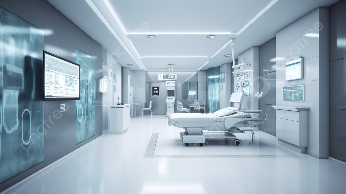 Hospital Zum Heiligen Geist Hamburg Fondo Imagen De La Habitación Del Hospital Médico Futurista Fondo