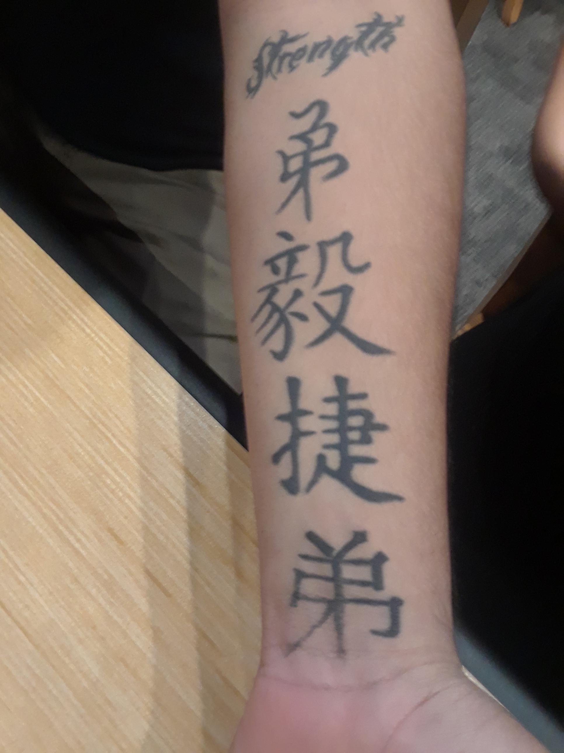 Chinesisch All You Can Eat Düsseldorf Friend doesn't really know what his Chinese tattoo says. Help.. lololol