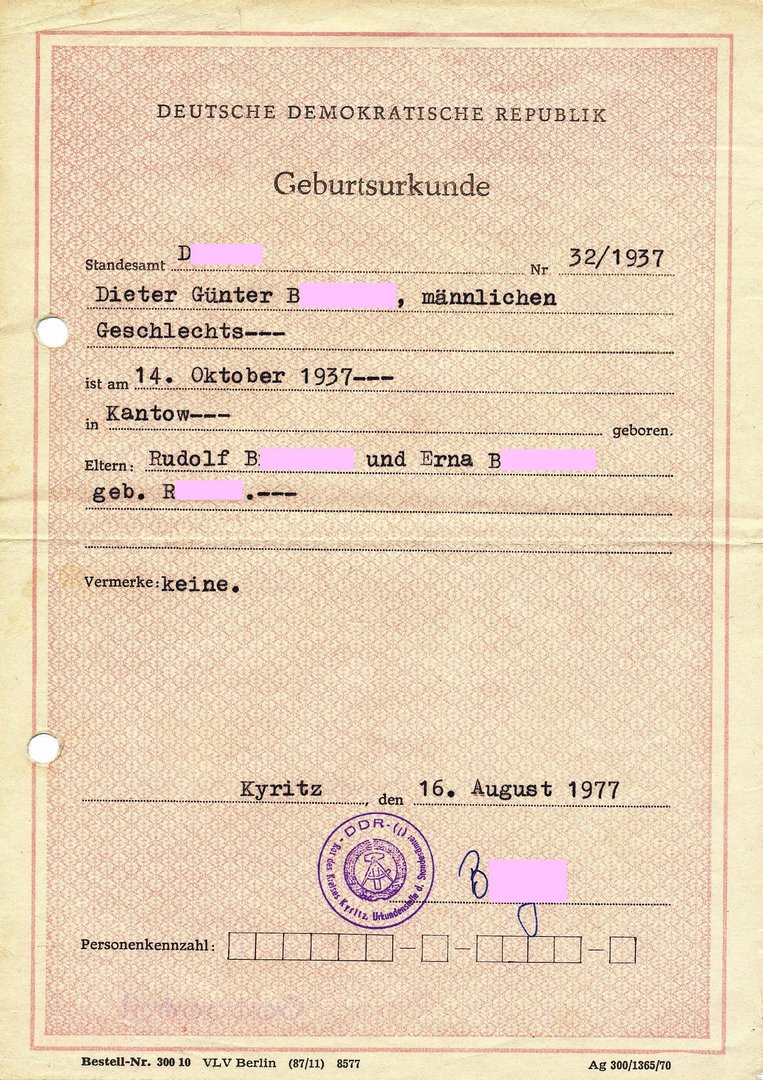 Woher Bekomme Ich Eine Geburtsurkunde Geburtsurkunde | DDR Museum Berlin