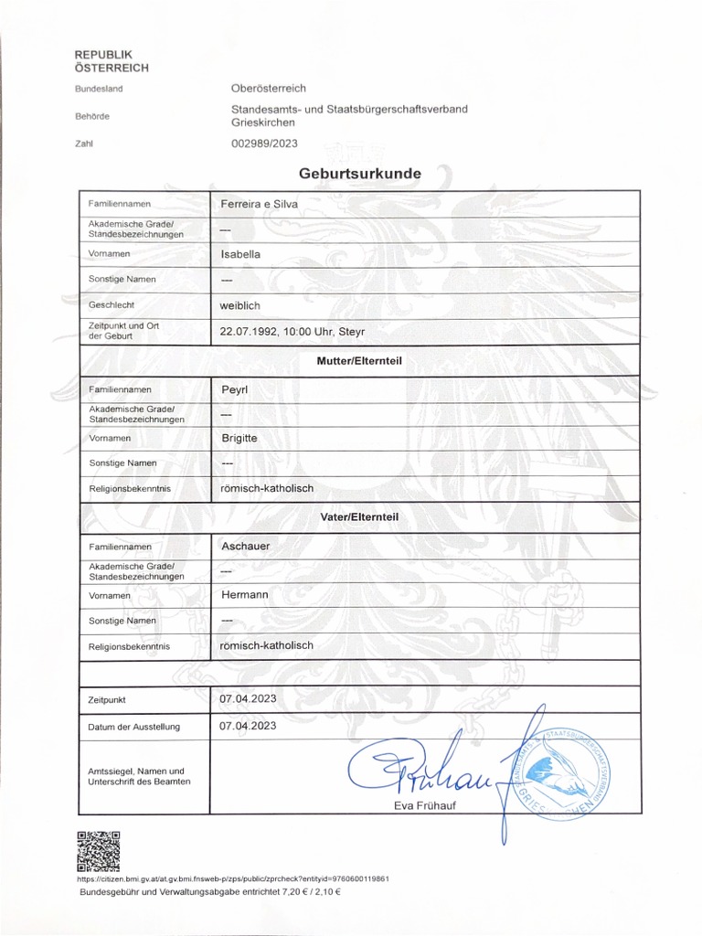 Ist Die Abstammungsurkunde Die Geburtsurkunde