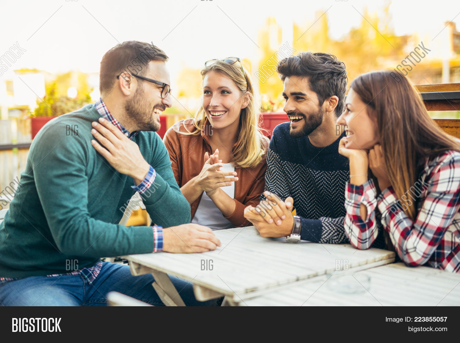 Amigos Restaurante Mexicano Dachauer Straße München Group Four Friends Image & Photo (Free Trial) | Bigstock