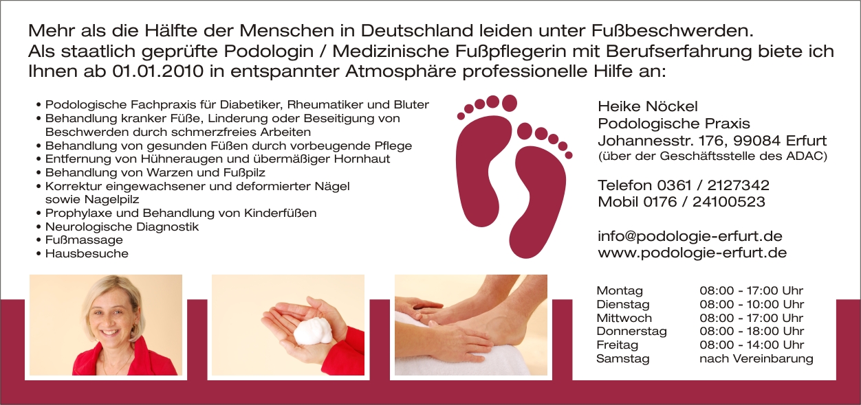 Behandlungszentrum Fuß Praxis Für Podologie Lerner Heike Nöckel-Praxis f.Podologie-Med.Fußplfege