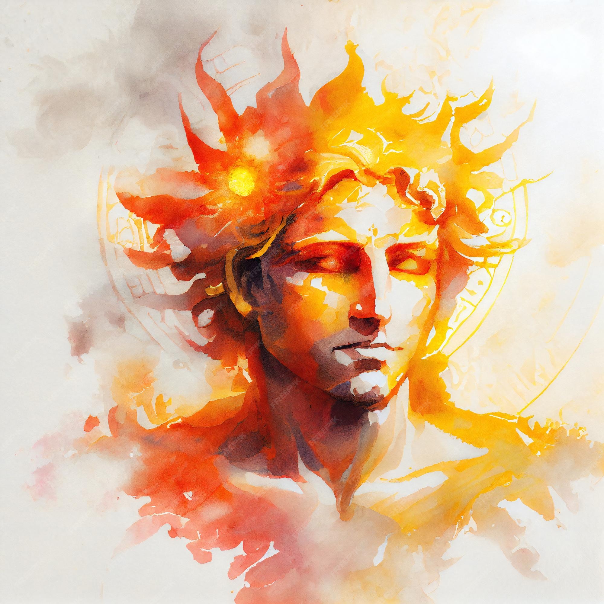 Helios Klinikum Pforzheim Kanzlerstraße 2-6 75175 Pforzheim Helios dios griego mitos leyenda criatura acuarela impresión de alta