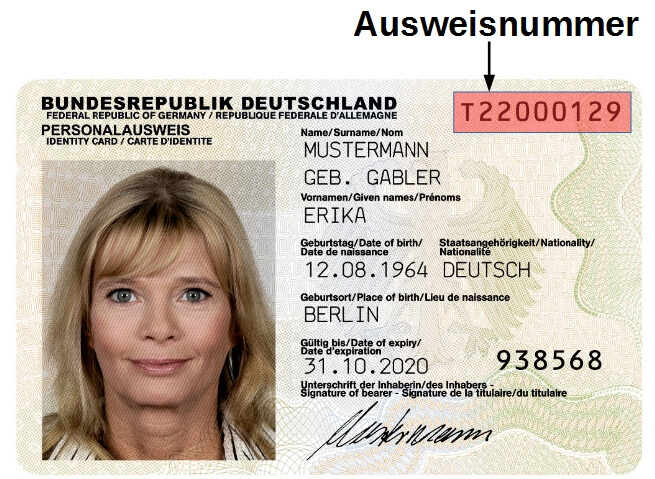 Wo Steht Die Ausweisnummer Auf Dem Ausweis