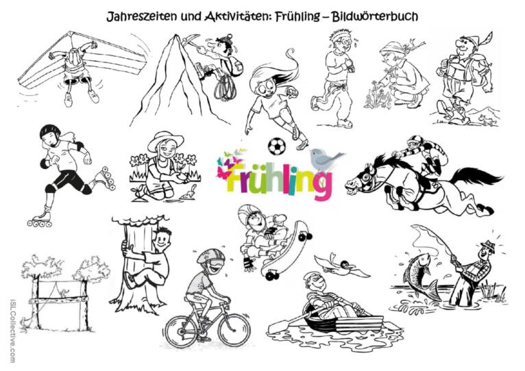 Indoor Aktivitäten Kinder 2 Jahre Berlin Jahreszeiten und Aktivitäten: Frühli…: English ESL worksheets pdf & doc
