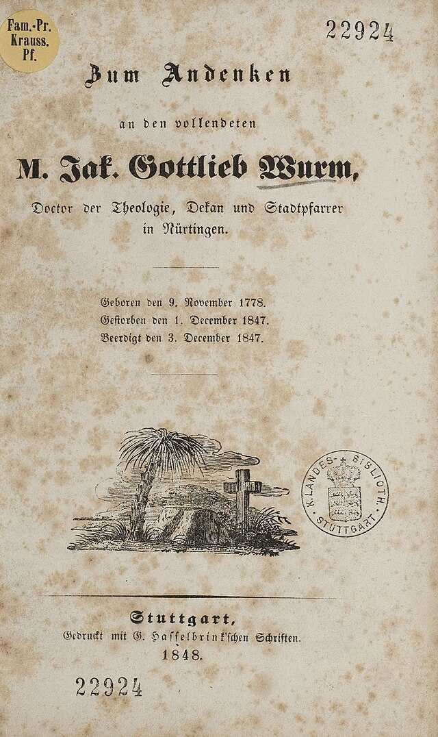 Biografie Von Johann Wolfgang Von Goethe Jakob Gottlieb Wurm - Wikiwand