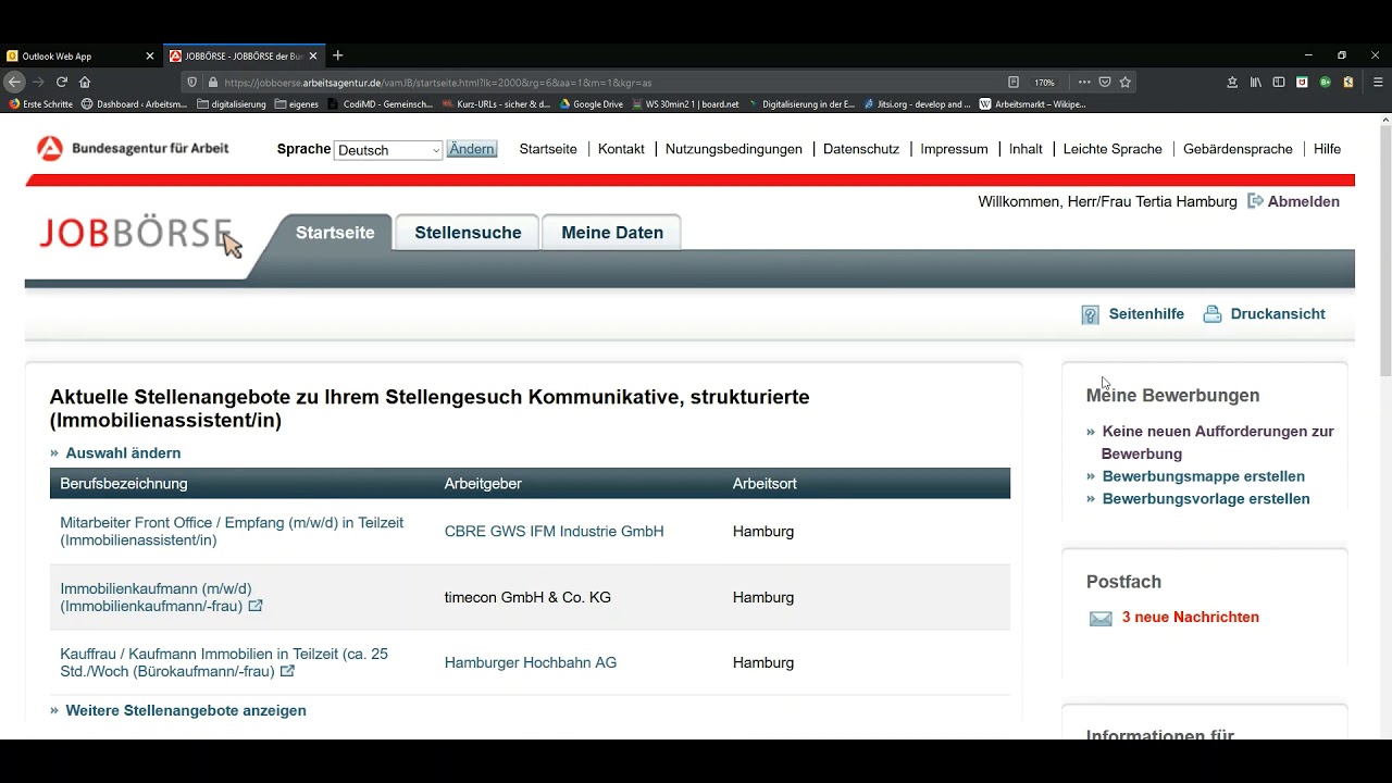 Jobbörse Agentur Für Arbeit De Jobbörse der Agentur für Arbeit - Startseite - Teil 2 - YouTube