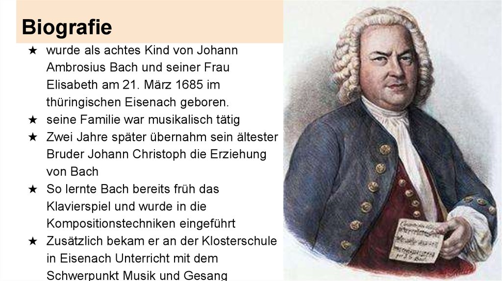 Wann Wurde Johann Sebastian Bach Geboren