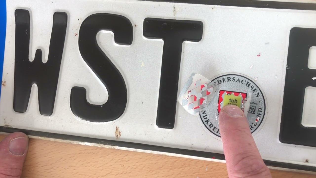 Ummelden Kfz Was Brauche Ich Kfz Kennzeichen PKW / Videoanleitung freilegen Sicherheitssiegel für