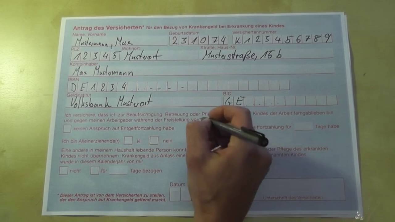 Wie Lange Ist Die Bescheinigung Nach 43 Ifsg Gültig Kinderkrankenschein richtig ausfüllen - detaillierte Anleitung - YouTube