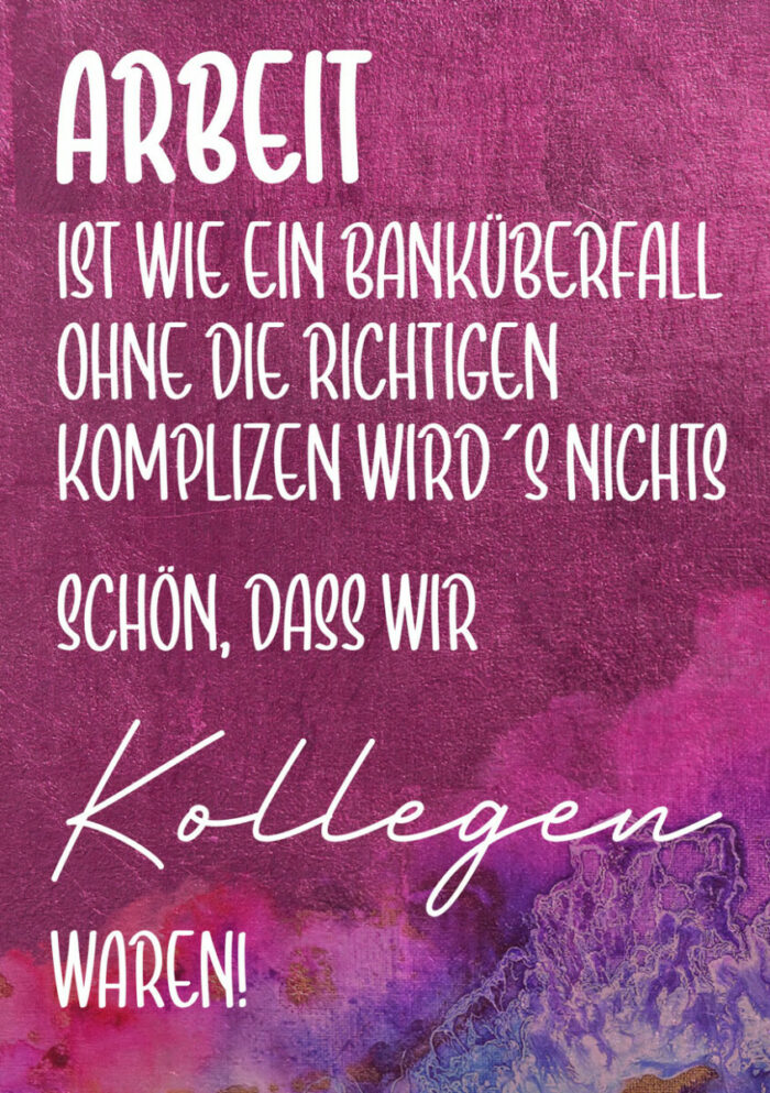 Sprüche Zum Abschied Eines Arbeitskollegen Kollegen | Abschiedskarte | Schön, dass wir Kollegen waren