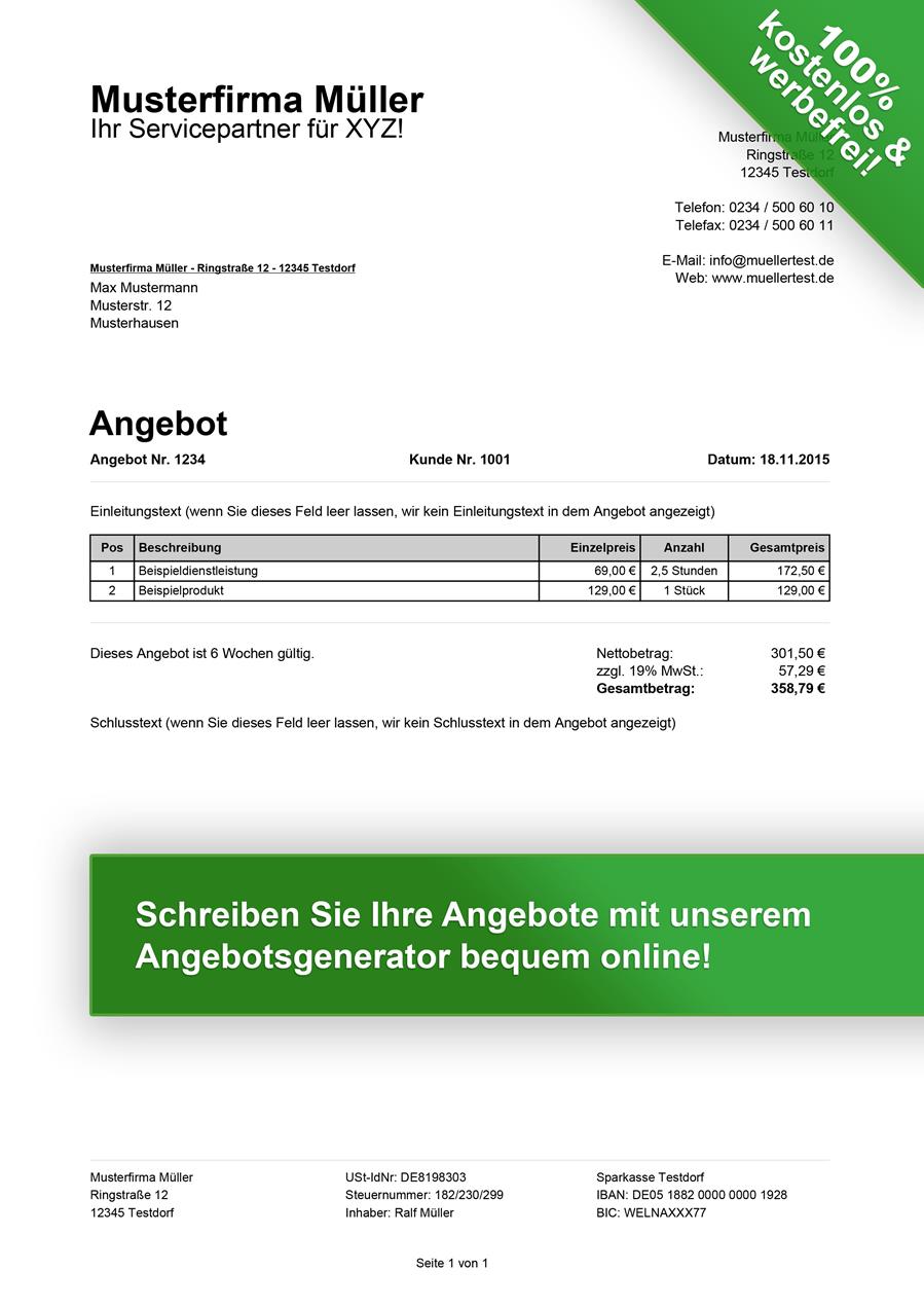 Angebot Und Nachfrage übungen Mit Lösungen Kostenlos Angebot-Muster downloaden
