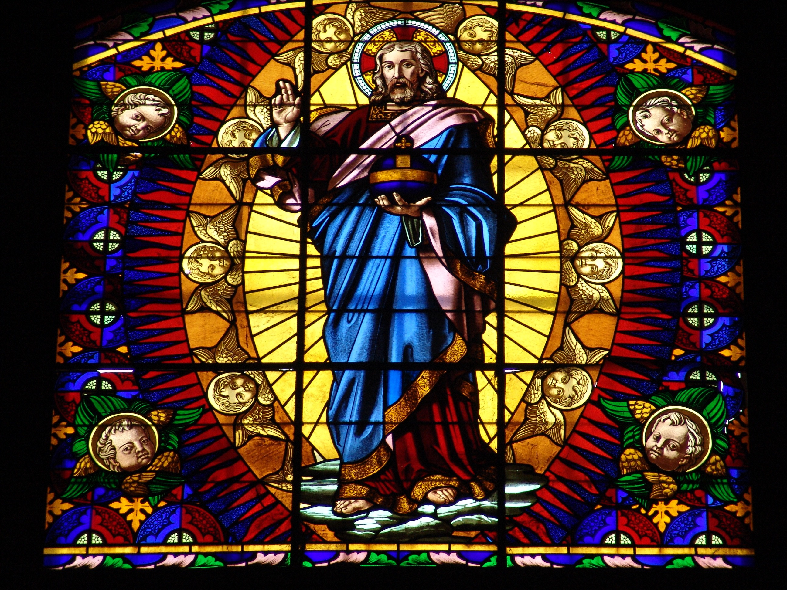 Heilig Geist Spital Am Warenbach Kostenlose foto : Glas, Muster, Farbe, Religion, Italien, Kirche