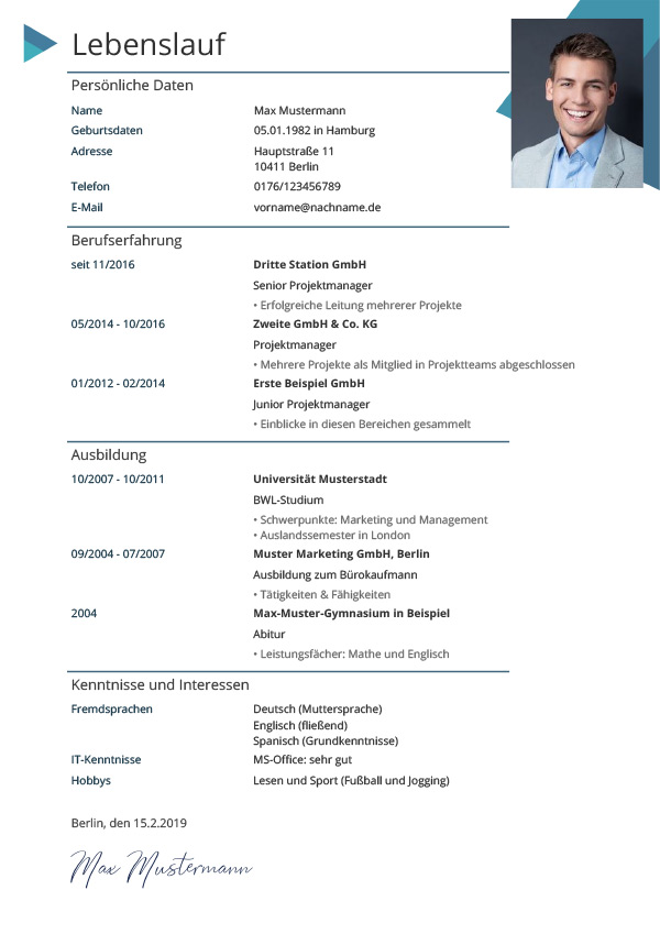 Lebenslauf Für Praktikum Schüler Vorlage Lebenslauf.de - Lebenslauf Online Editor & Ratgeber 2020