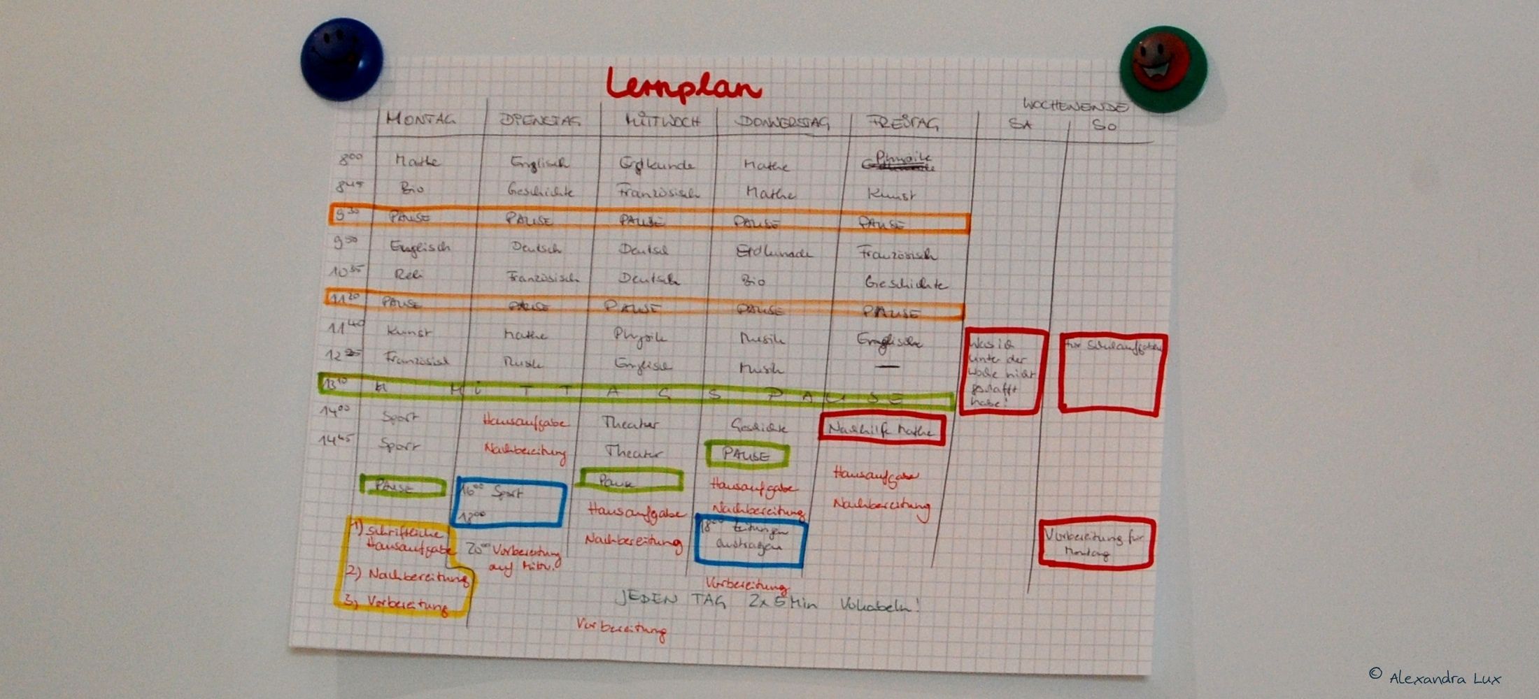 Lernplan Vorlage Für Schüler Zum Ausdrucken Lernplan erstellen #LernCoaching #Lernplan #Zeitmanagment | Lernplan
