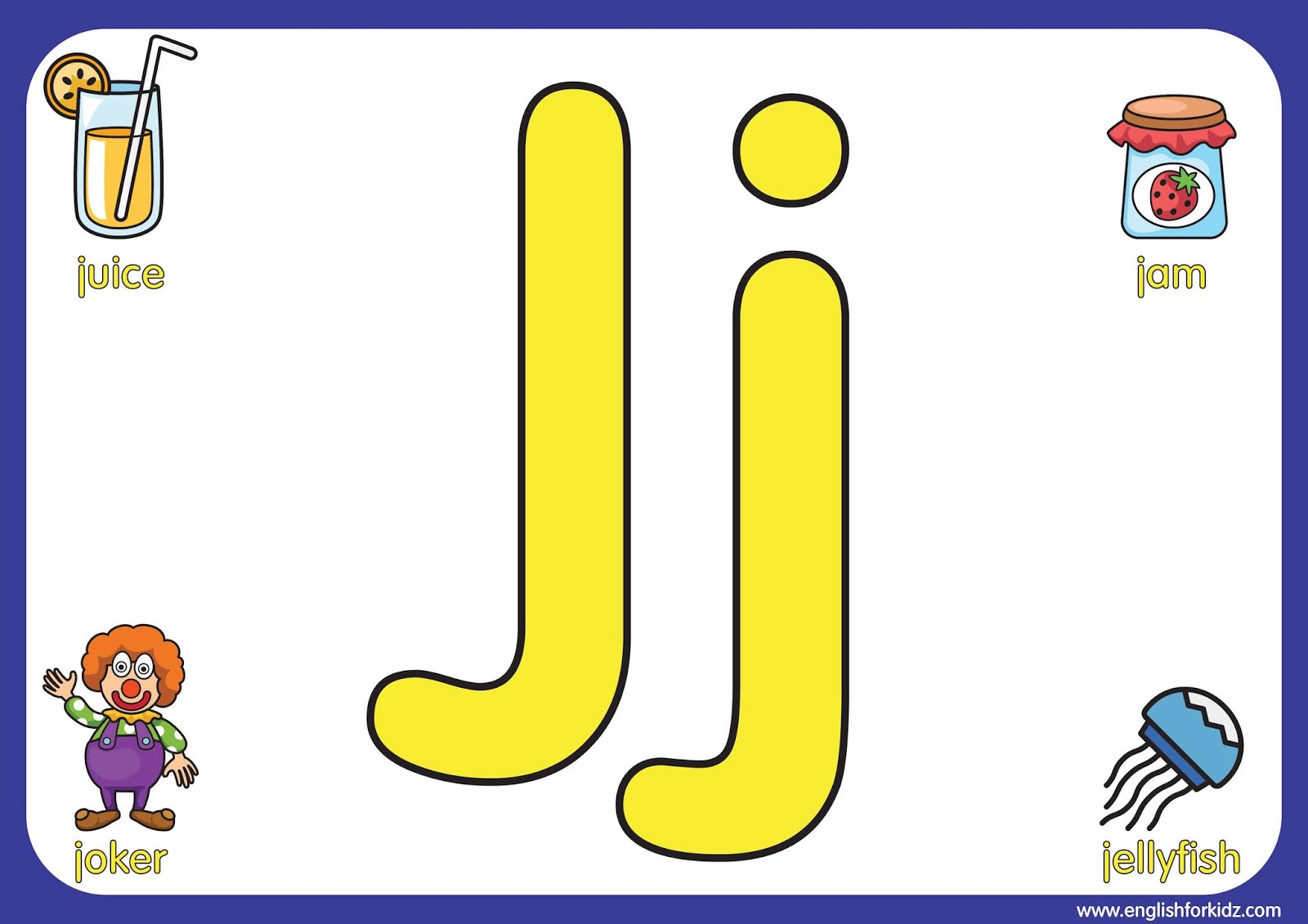 J's Sports & Health Club Gmbh Hannover Letter J Worksheets, Flash Cards, Coloring Pages