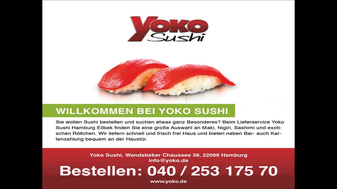 Yoko Sushi Lieferservice Bremen Mitte Rezensionen Lieferservice Yoko Sushi Hamburg Eilbek - YouTube