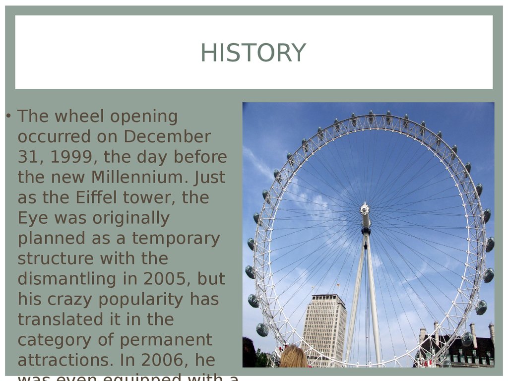 Informationen über London Eye Auf Englisch London Eye - online presentation