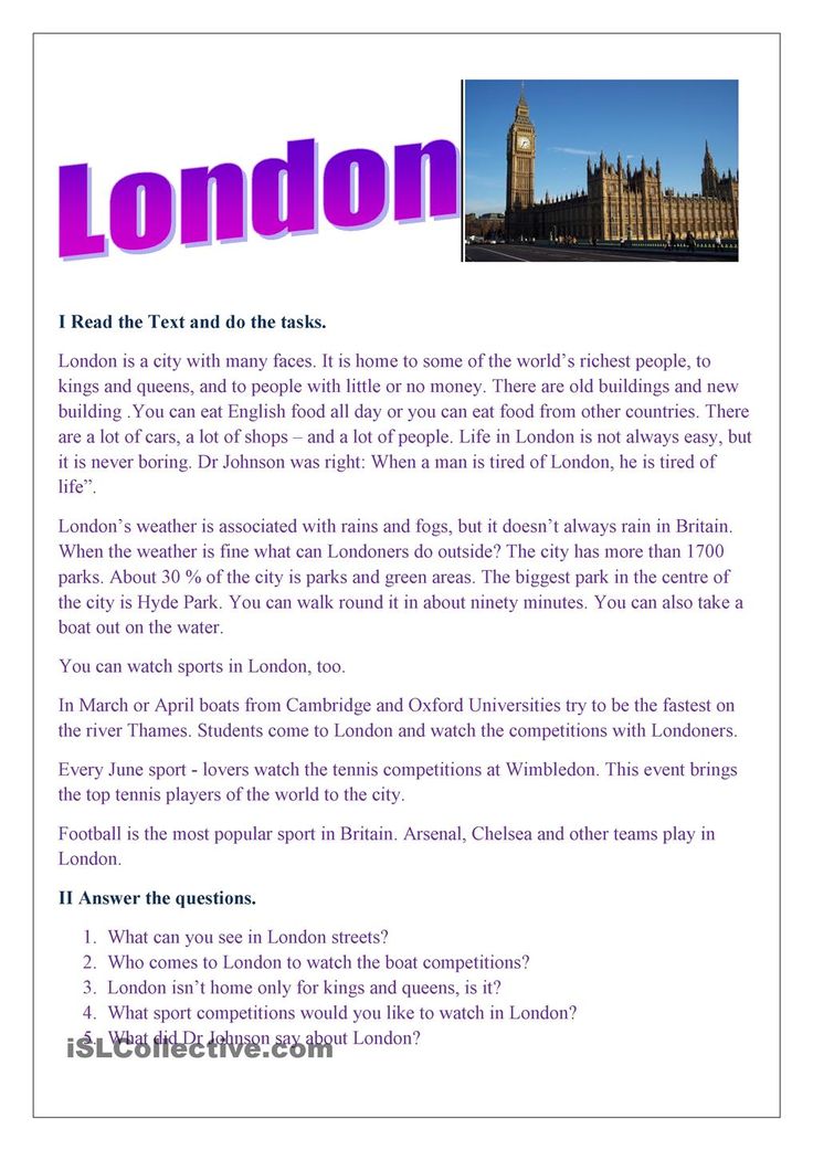 Sehenswürdigkeiten Von London Auf Englisch